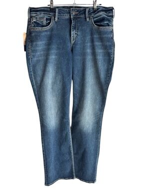 Silver Jeans Suki Slim Boot Cut Womens 14/33 High Waisted Blue Stretch Denim NWT